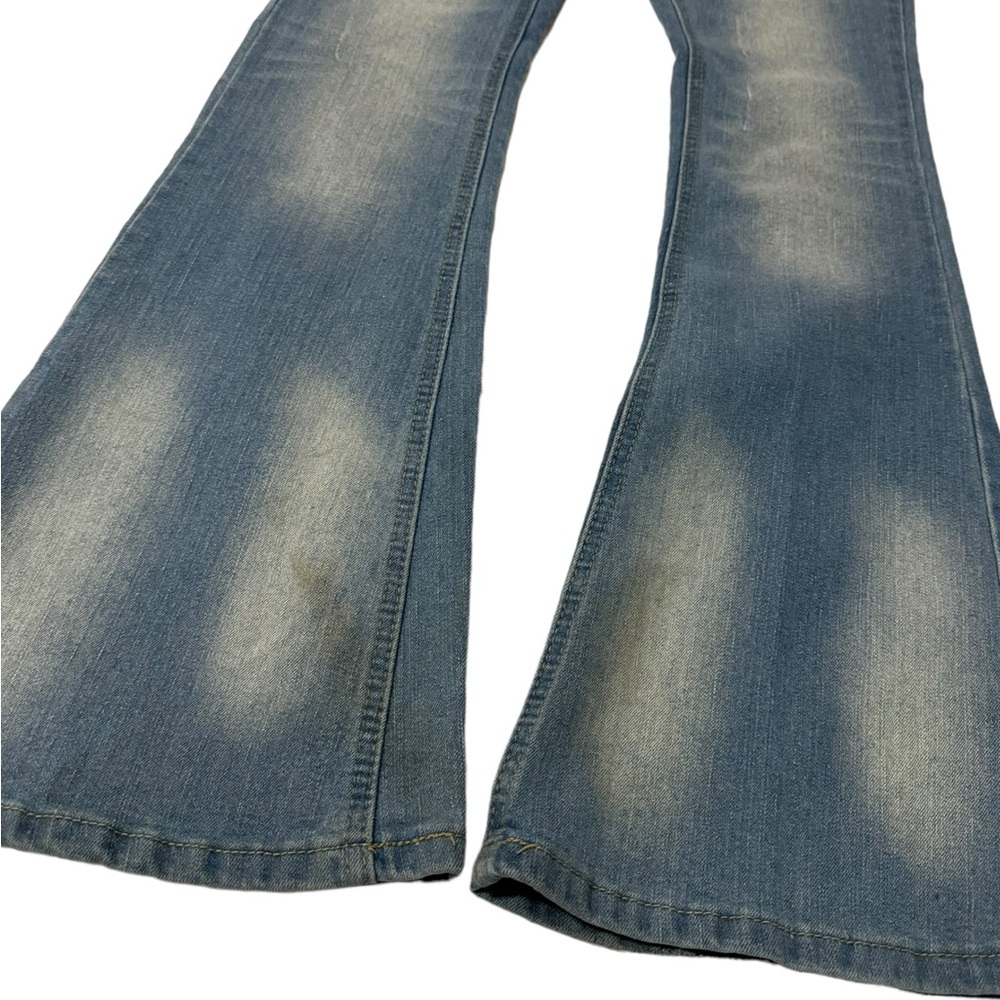 2000s Red Rivet Flare Jeans - Picture 6 of 7
